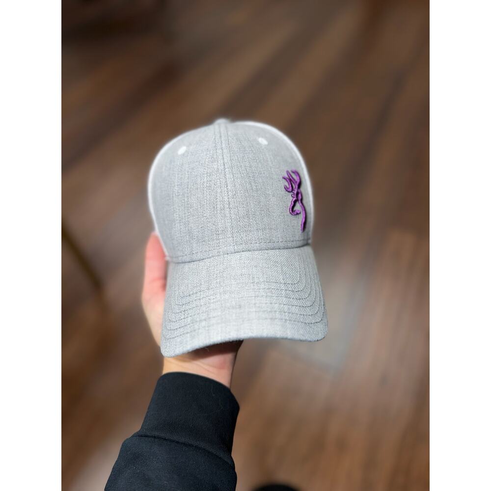 Browning Nadia Cap Baseball hat gray white mesh Browning Buckmark